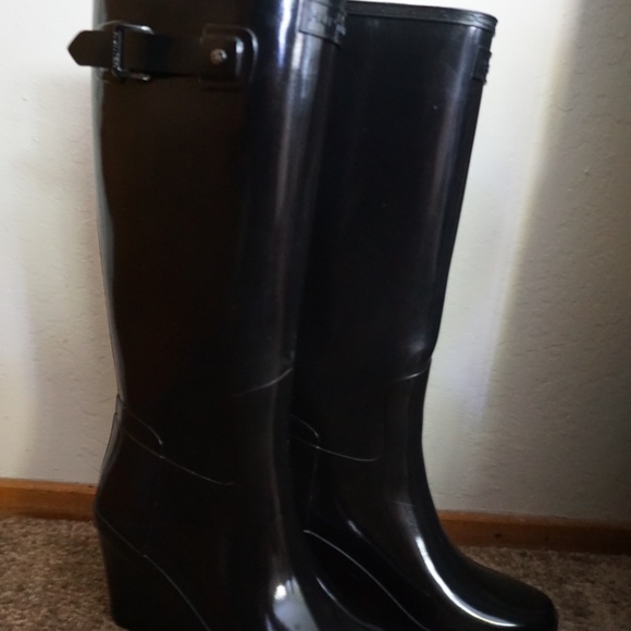 HUNTER BOOTS | WOMEN'S WEDGE RAIN BOOTS - Picture 3 of 7